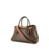 Sac à main Louis Vuitton   en cuir marron et noir et toile monogram marron - 00pp thumbnail