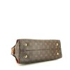 Louis Vuitton   handbag  in brown and black leather  and brown monogram canvas - Detail D5 thumbnail