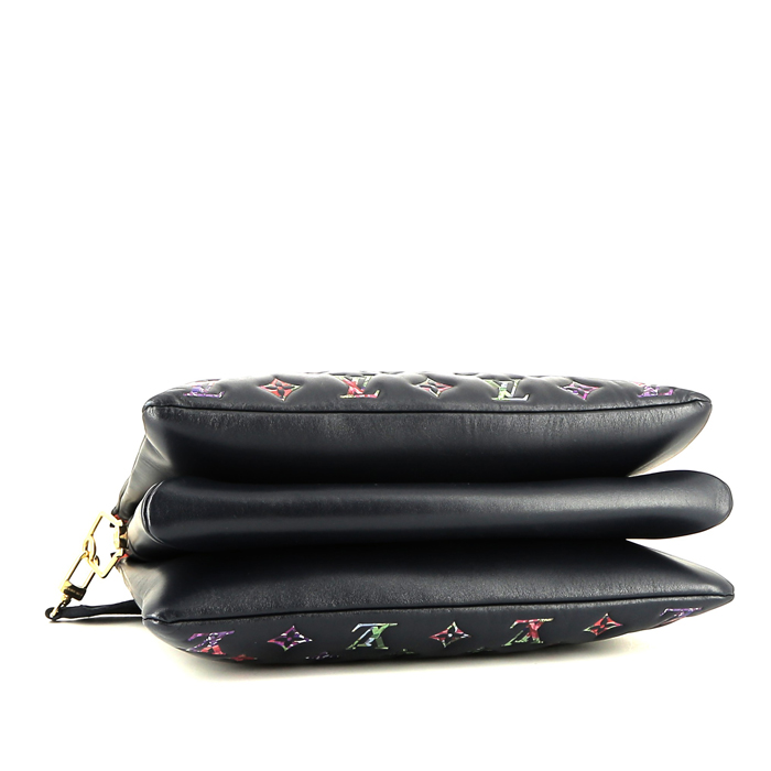 Borsa Louis Vuitton Coussin in pelle monogram multicolore e pelle blu marino - Detail D5