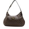 Louis Vuitton  Thames bag worn on the shoulder or carried in the hand  in ebene damier canvas  and brown - 00pp thumbnail