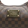 Bolso para llevar al hombro o en la mano Louis Vuitton  Thames en lona a cuadros ébano y cuero esmaltado marrón - Detail D1 thumbnail