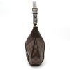 Bolso para llevar al hombro o en la mano Louis Vuitton  Thames en lona a cuadros ébano y cuero esmaltado marrón - Detail D7 thumbnail