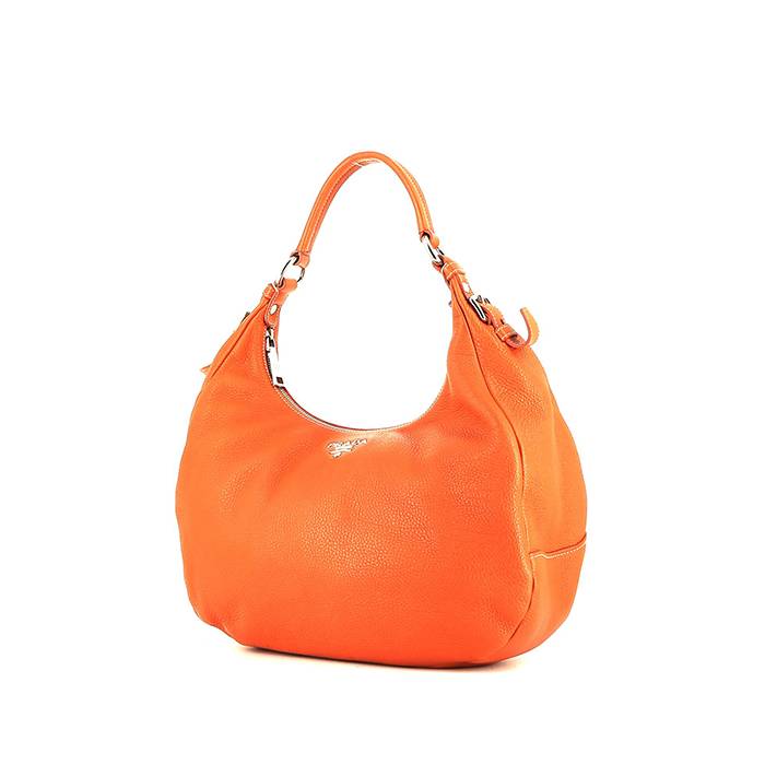 Prada   handbag  in orange grained leather - 00pp