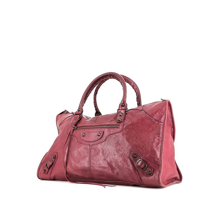 Balenciaga  City handbag  in burgundy leather - 00pp