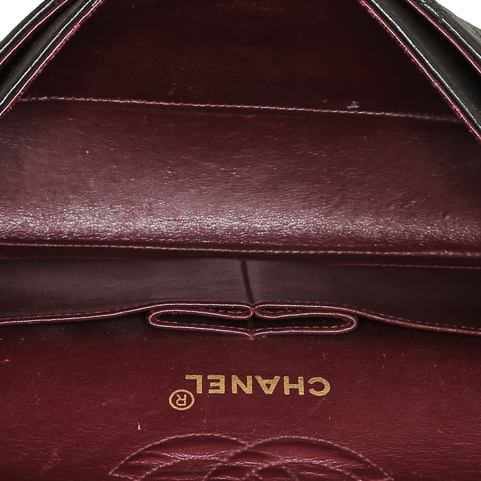 Bolso de mano Chanel  Vintage en cuero acolchado negro - Detail D3