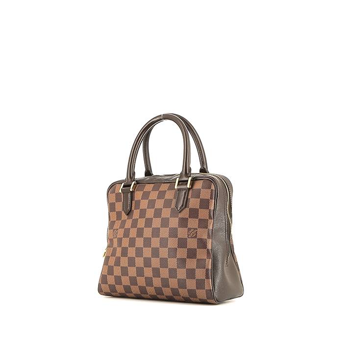 Louis Vuitton  Brera handbag  in ebene damier canvas  and brown leather - 00pp
