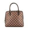 Bolso de mano Louis Vuitton  Brera en lona a cuadros ébano y cuero marrón - 360 thumbnail