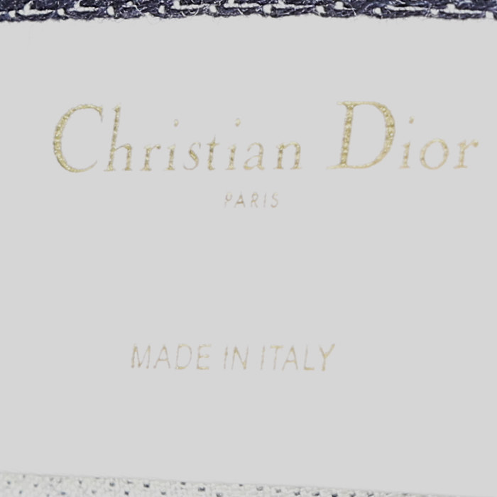 Dior   shopping bag  in blue and white denim canvas - Detail D3