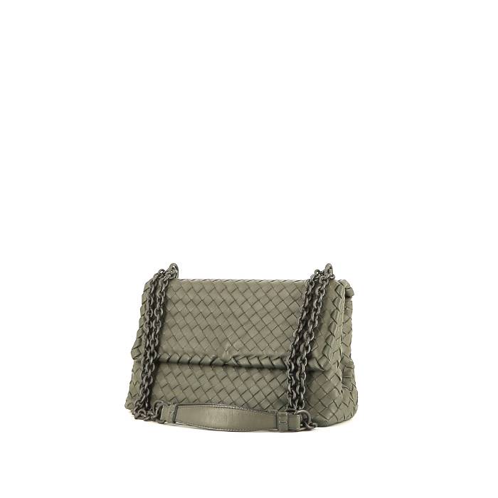 Bottega Veneta  Olimpia shoulder bag  in grey intrecciato leather - 00pp