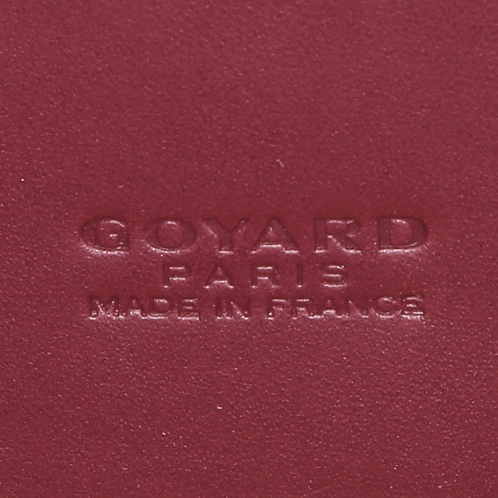 Sac à main Goyard   en toile Goyardine bordeaux et cuir bordeaux - Detail D3