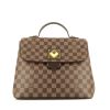 Bolso de mano Louis Vuitton  Bergamo en lona a cuadros ébano y cuero marrón - 360 thumbnail