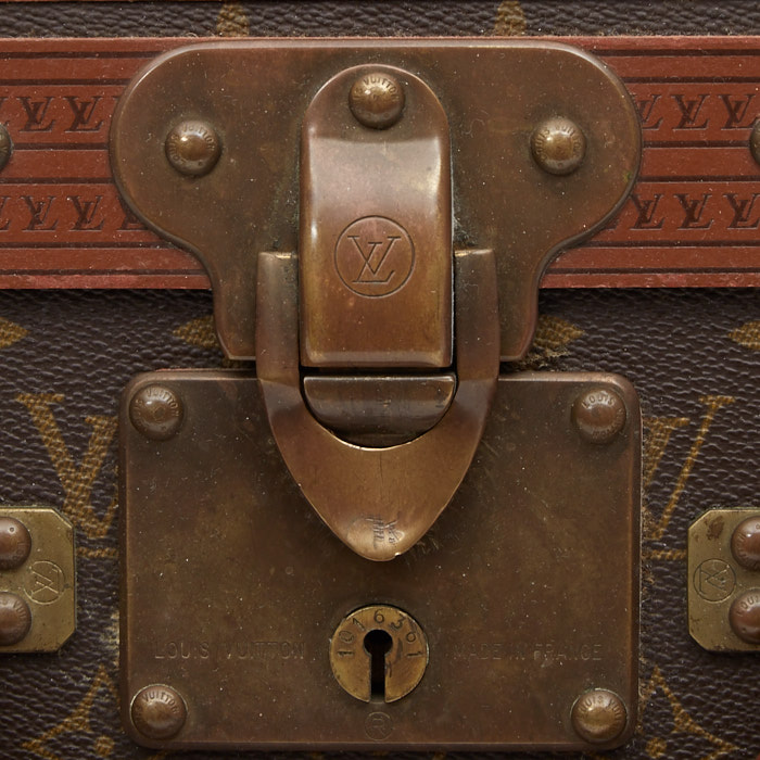 Louis Vuitton Alzer 70 suitcase monogram canvas and natural leather - Detail D3