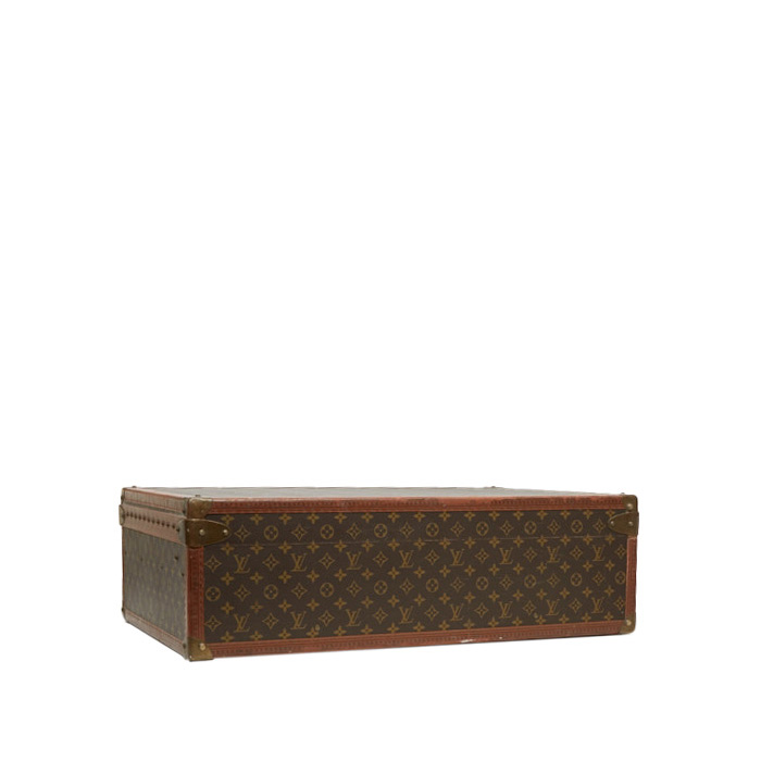 Louis Vuitton Alzer 70 suitcase monogram canvas and natural leather - Detail D4