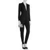 Pochette Dior en toile  bicolore pied de poule noire et blanche - Detail D1 thumbnail