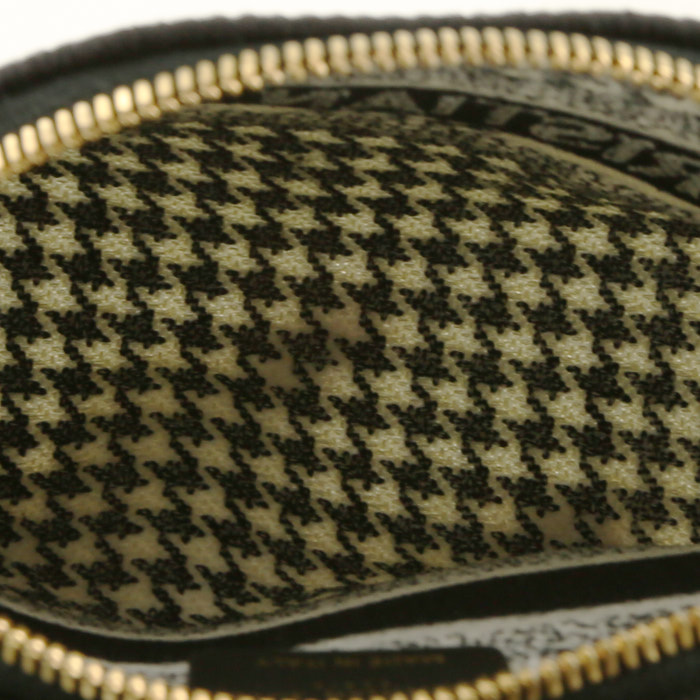 Pochette Dior en toile  bicolore pied de poule noire et blanche - Detail D2