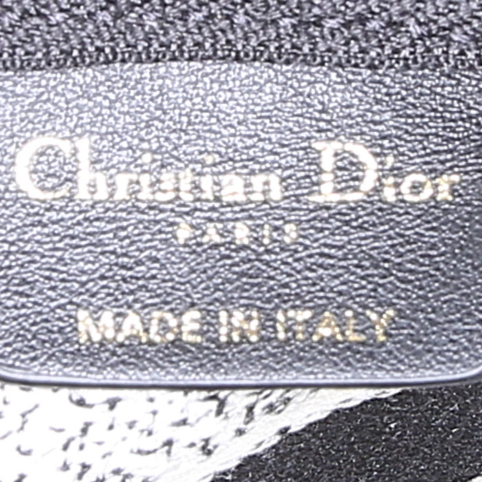 Pochette Dior   in tela bicolore nera e bianca - Detail D3