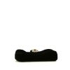Porte-monnaie Chanel en velours noir et cabochon corail - Detail D4 thumbnail