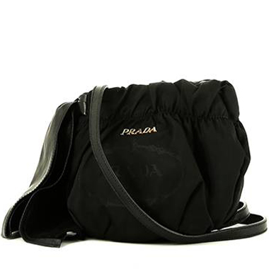 Besace Prada   en toile noire