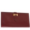 Billetera Hermès  Bearn en cuero epsom color frambuesa - 00pp thumbnail