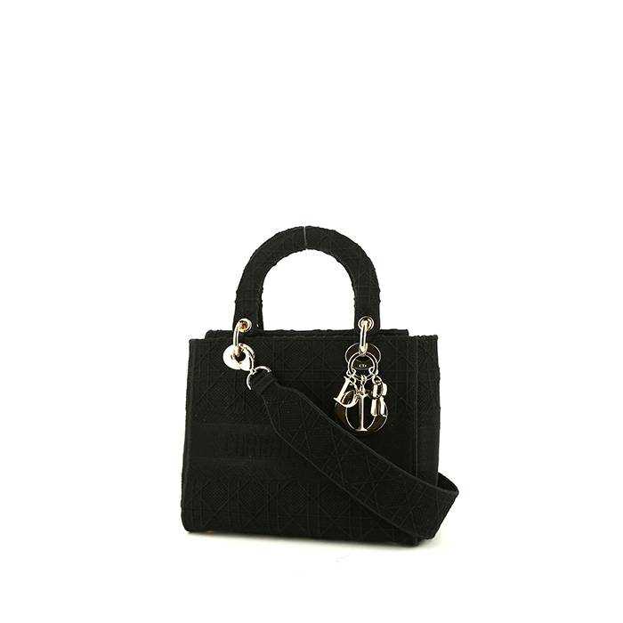 Lady D-Light Handbag In Black Canvas