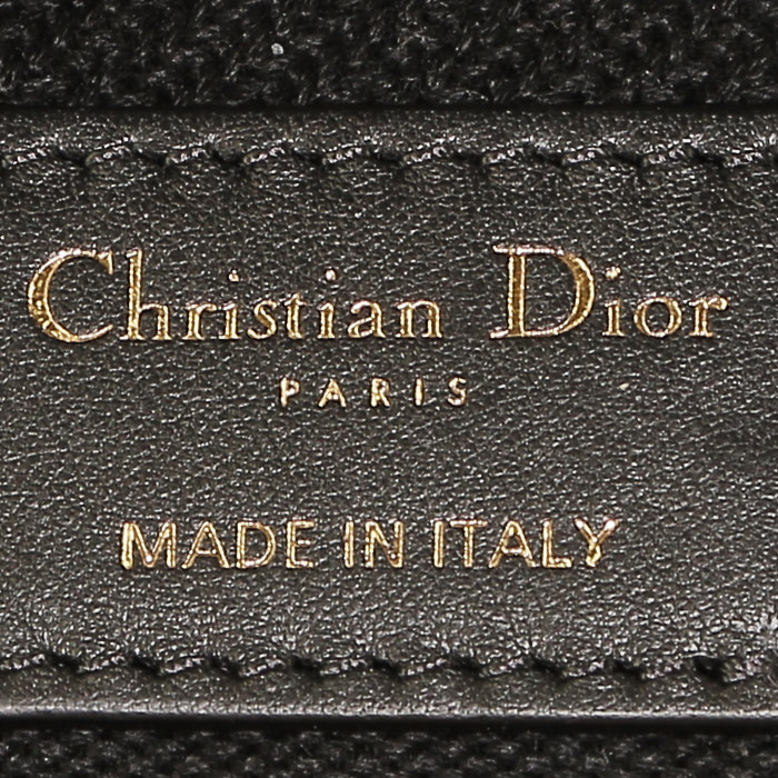 Dior  Lady D-Light handbag  in black canvas - Detail D4