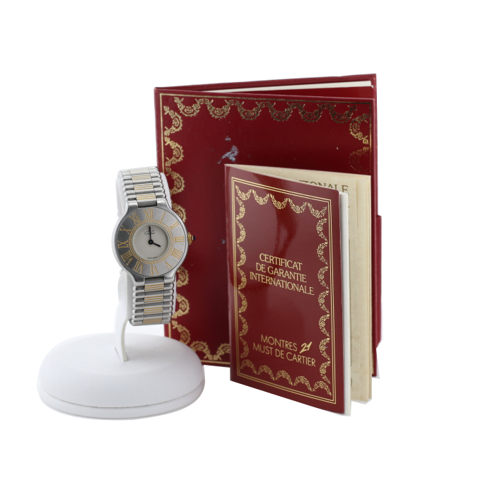 Montre Cartier Must 21 en acier Ref: Cartier - 9011  Vers 1991 - Detail D2