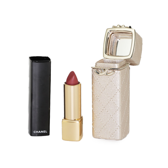 Chanel   holder  in gold leather - Detail D2