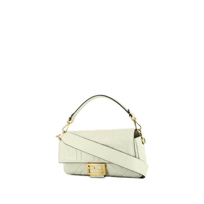 Fendi  Baguette handbag  in white leather - 00pp
