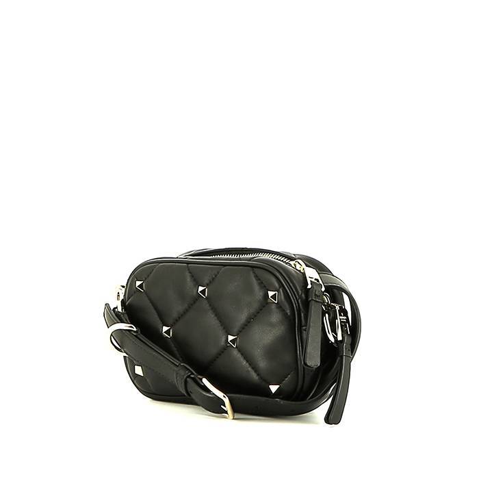Rockstud Small Leather Shoulder Bag in Black - Valentino Garavani