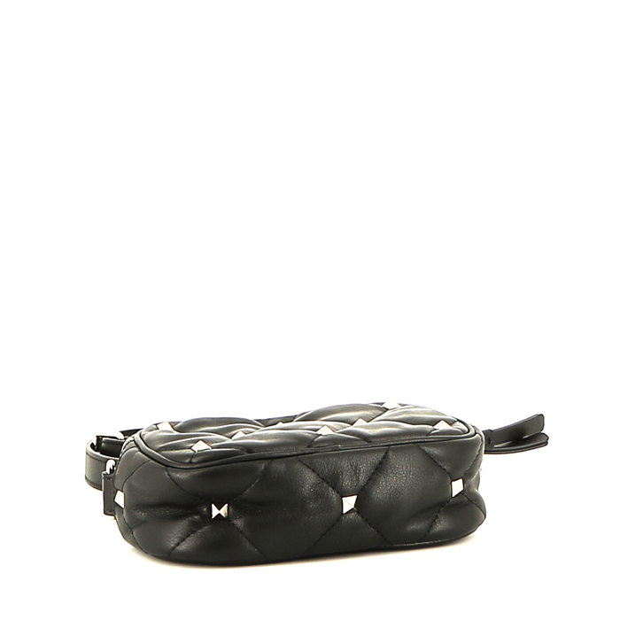 Sac bandoulière Valentino Garavani  Rockstud en cuir noir - Detail D4