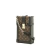 Bolso bandolera Louis Vuitton  Trunk en lona Monogram marrón y cuero negro - 00pp thumbnail
