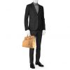Bolso de fin de semana Hermès  Haut à Courroies - Travel Bag en cuero togo Biscuit - Detail D1 thumbnail