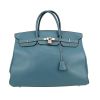 Bolso de mano Hermès  Birkin 40 cm en cuero swift azul - 360 thumbnail