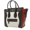 Celine  Luggage Micro handbag  in black, red and white grained leather - 00pp thumbnail