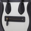 Borsa Celine  Luggage Micro in pelle martellata nera rossa e bianca - Detail D1 thumbnail