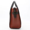 Borsa Celine  Luggage Micro in pelle martellata nera rossa e bianca - Detail D5 thumbnail