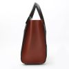Borsa Celine  Luggage Micro in pelle martellata nera rossa e bianca - Detail D6 thumbnail