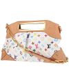 Louis Vuitton  Judy handbag  in white multicolor  monogram canvas  and natural leather - 00pp thumbnail