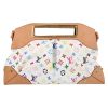 Louis Vuitton  Judy handbag  in white multicolor  monogram canvas  and natural leather - Detail D2 thumbnail