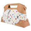 Louis Vuitton  Judy handbag  in white multicolor  monogram canvas  and natural leather - Detail D3 thumbnail