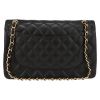 Chanel  Timeless Jumbo shoulder bag  in black quilted grained leather - Detail D7 thumbnail