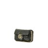Borsa a tracolla Gucci GG Marmont super mini in pelle trapuntata nera con decori geometrici - 00pp thumbnail