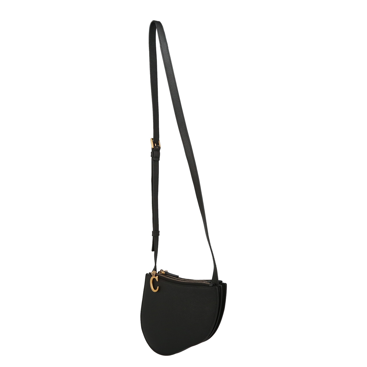 Borsa a tracolla Dior  Pochette Saddle in pelle nera - Detail D3