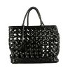 Dior  Lady Dior Edition Limitée shopping bag  in black leather - 360 thumbnail