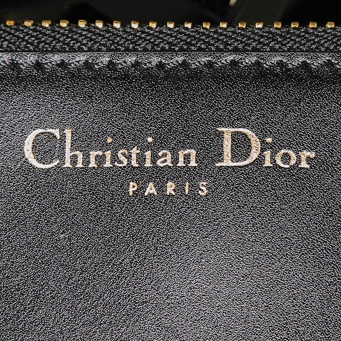 Dior  Lady Dior Edition Limitée shopping bag  in black leather - Detail D3