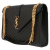 Saint Laurent  Enveloppe shoulder bag  in black quilted grained leather - Detail D3 thumbnail