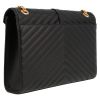 Saint Laurent  Enveloppe shoulder bag  in black quilted grained leather - Detail D6 thumbnail