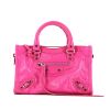 Balenciaga  City small  handbag  in pink leather - 360 thumbnail