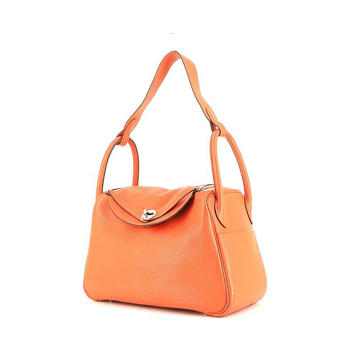 Hermès  Lindy handbag  in orange togo leather - 00pp