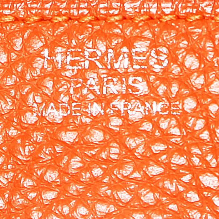 Sac à main Hermès  Lindy en cuir togo orange - Detail D3